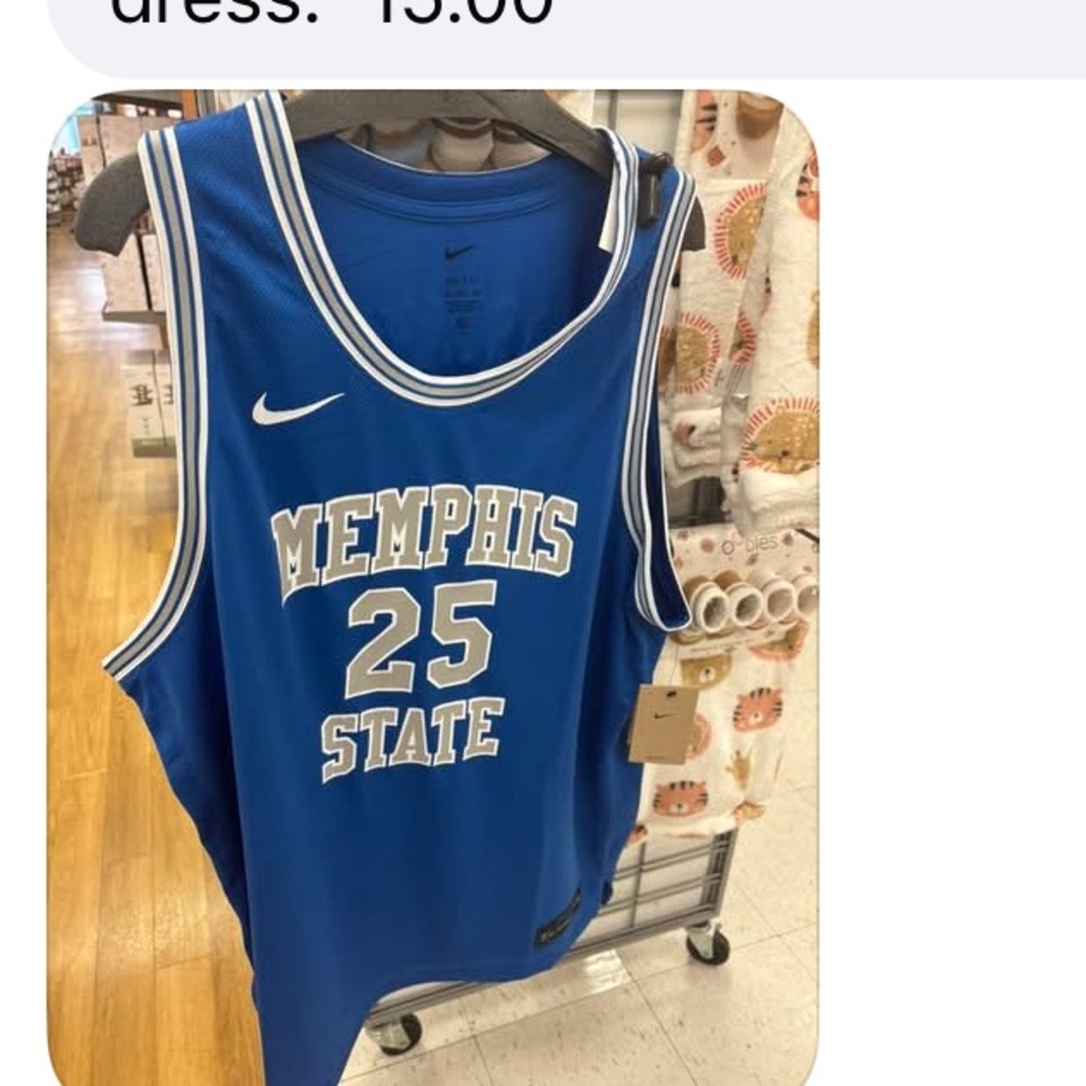 Nike Memphis State Blue Basketball Jersey (Hardaway Jersey)
